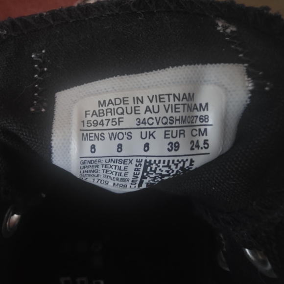 Converse Black Polka Dot Sneakers(Men's Size 8) - Picture 2 of 6